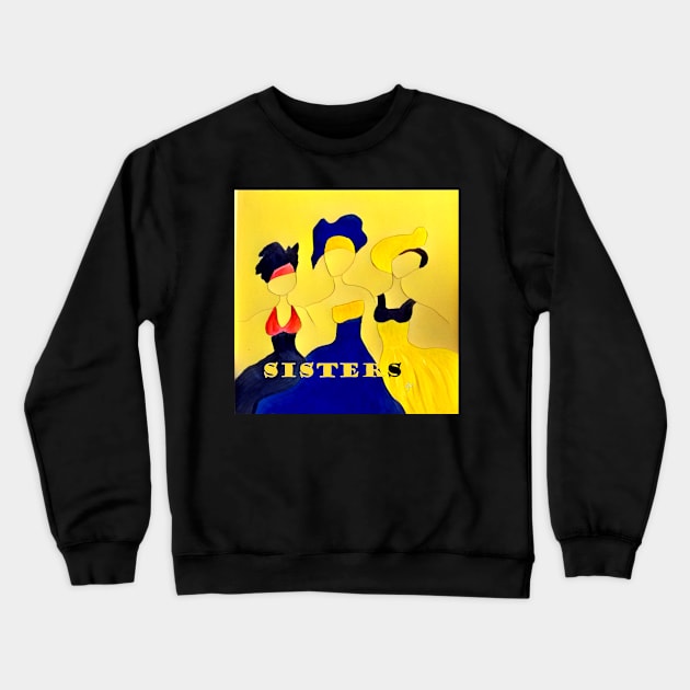 Three Sisters in Yellow Crewneck Sweatshirt by Sarah Curtiss